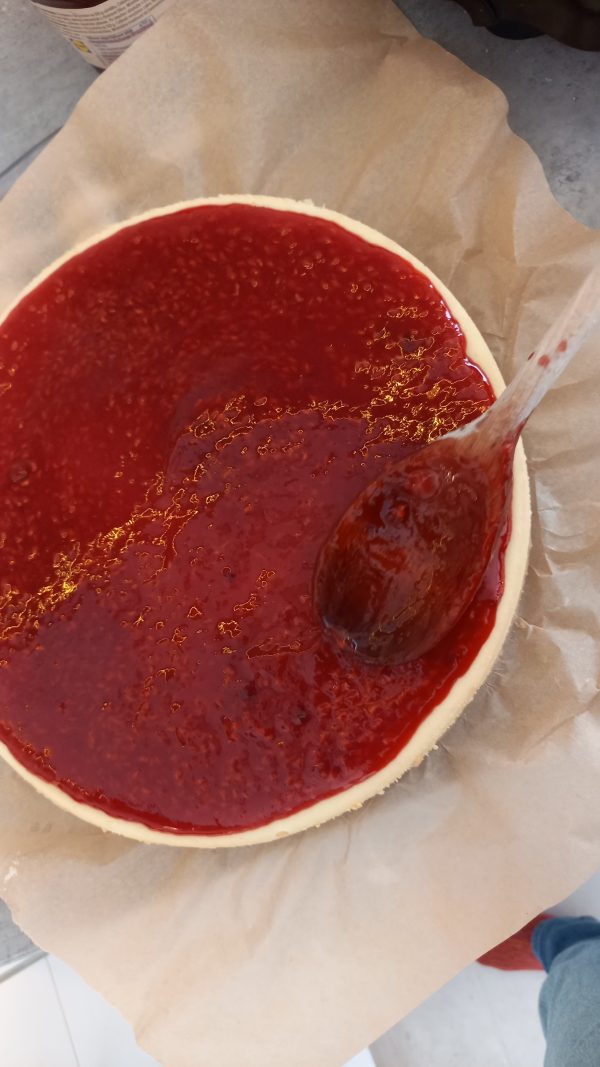 Malinový cheesecake